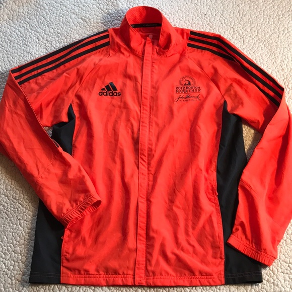 black orange adidas jacket